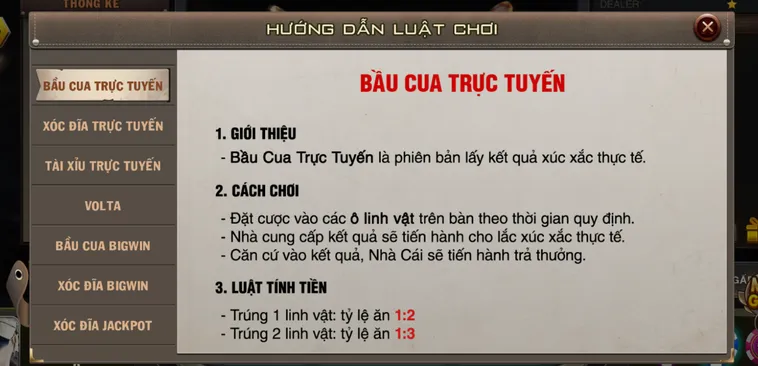Tận Hưởng Cảm Giác Chiến Thắng Cùng Bầu Cua Live tại VaoBet Đẳng Cấp