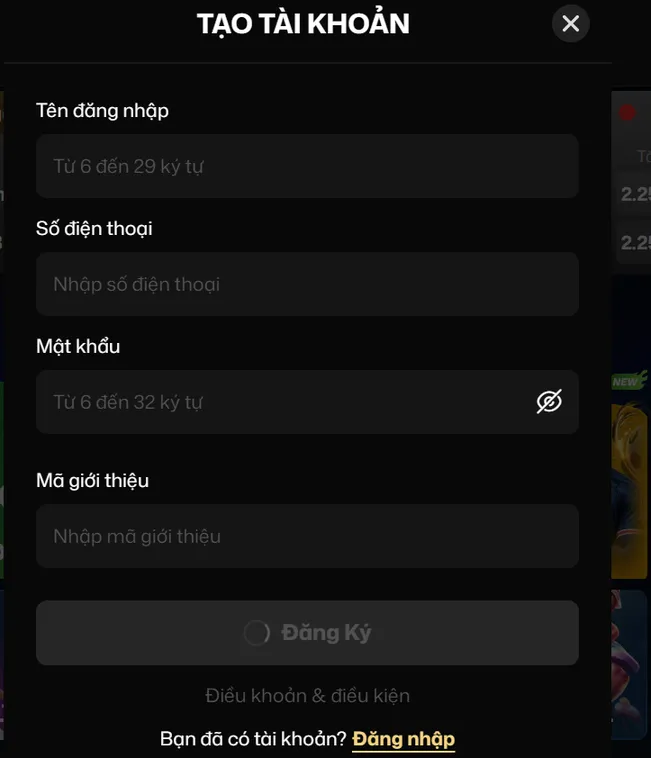 Đăng Ký VaoBet Trở Thành Thành Viên Chính Thức Nhận Ngàn Quà Tặng