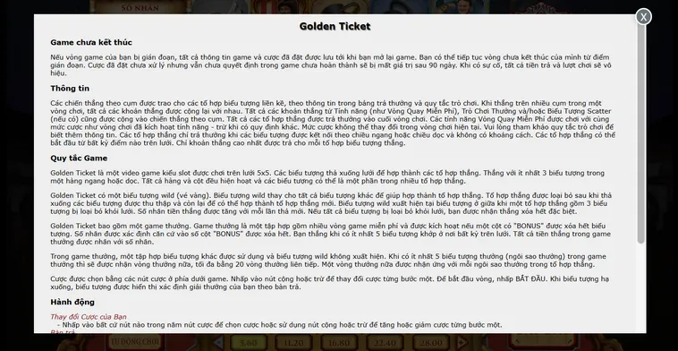 Game Nhanh Golden Ticket Tại Vaobet Bùng Nổ Cơ Hội Chiến Thắng Đỉnh Cao