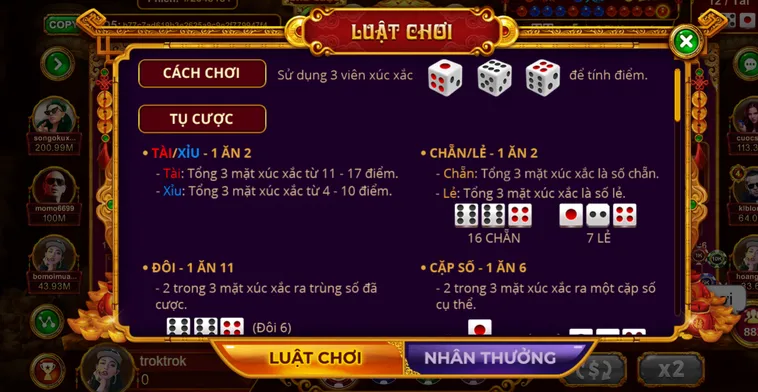 Chinh Phục Thử Thách Cùng Table Game Sicbo Tài Phú Tại VaoBet Siêu Hấp Dẫn